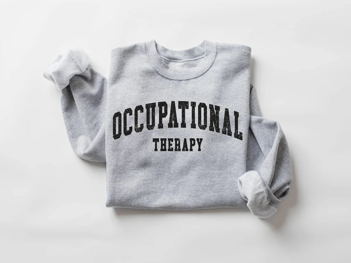 Retro Occupational Therapy Crewneck Sweatshirt alternate product view.