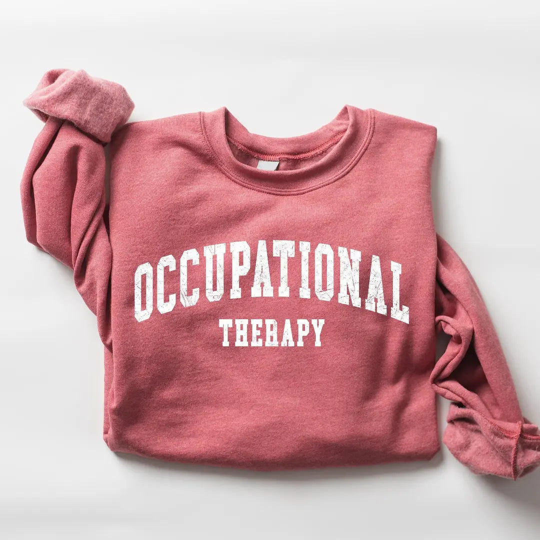 Retro Occupational Therapy Crewneck Sweatshirt hero view.