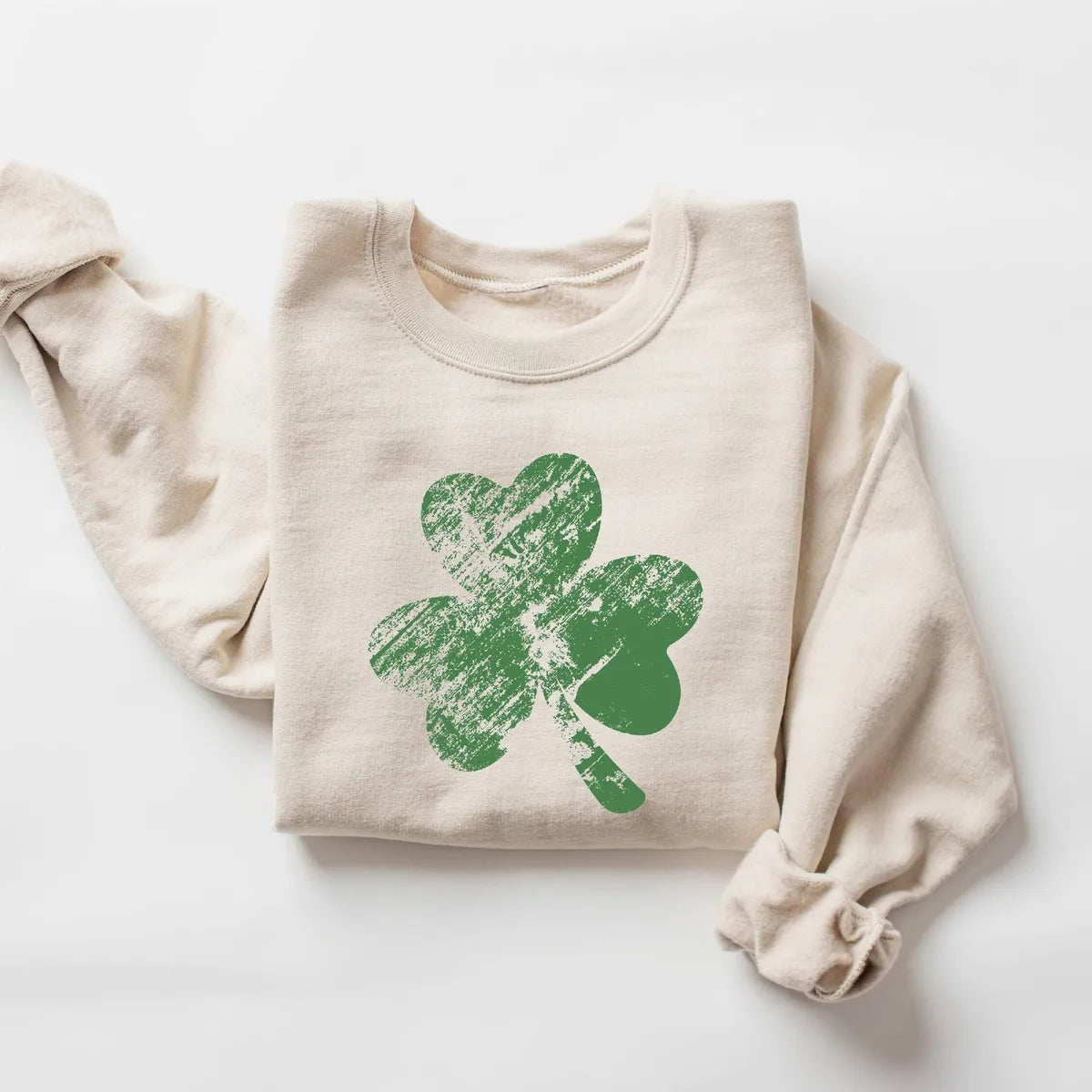 Retro Shamrock Crewneck Sweatshirt hero view.