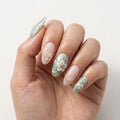 sage green blush pink 3d almond press on nails flower swirl lifestyle 02