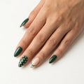 sage green nude french tip almond press on nails polka dot mockup 01
