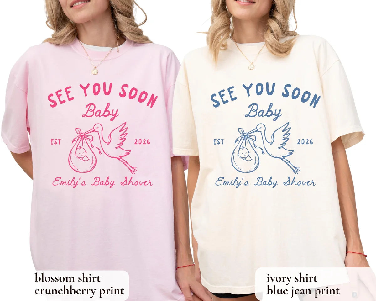 See You Soon Baby graphic Comfort Colors T-shirt, additional product photograph.