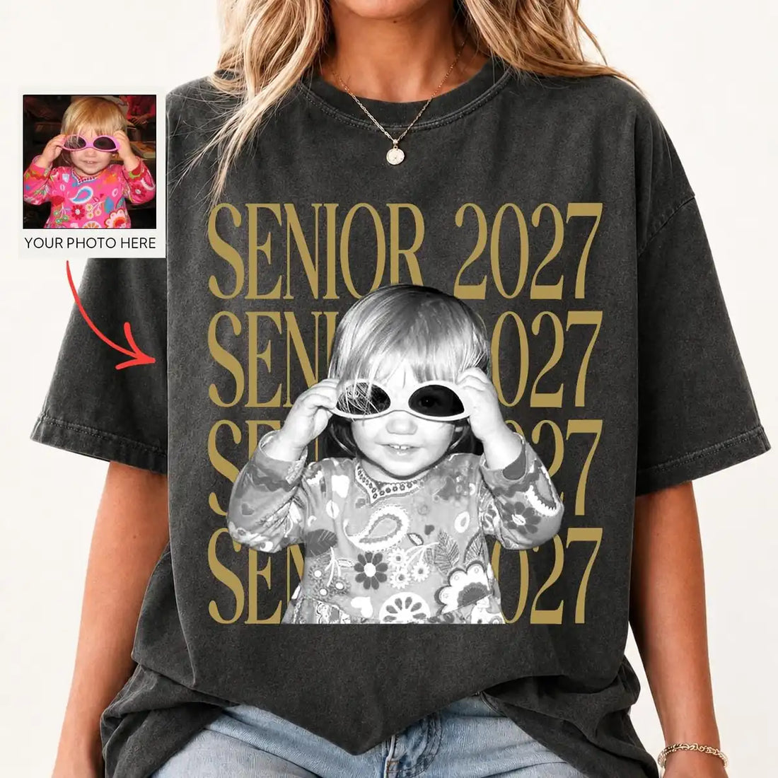 senior-graduate-vintage-custom-photo-name-year-graduation-comfort-colors-t-shirt custom photo Comfort Colors T-Shirt model mockup preview 03
