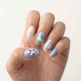 sky blue milky white 3d hand painted oval press on nails nautical seal anchor buoy mockup 01