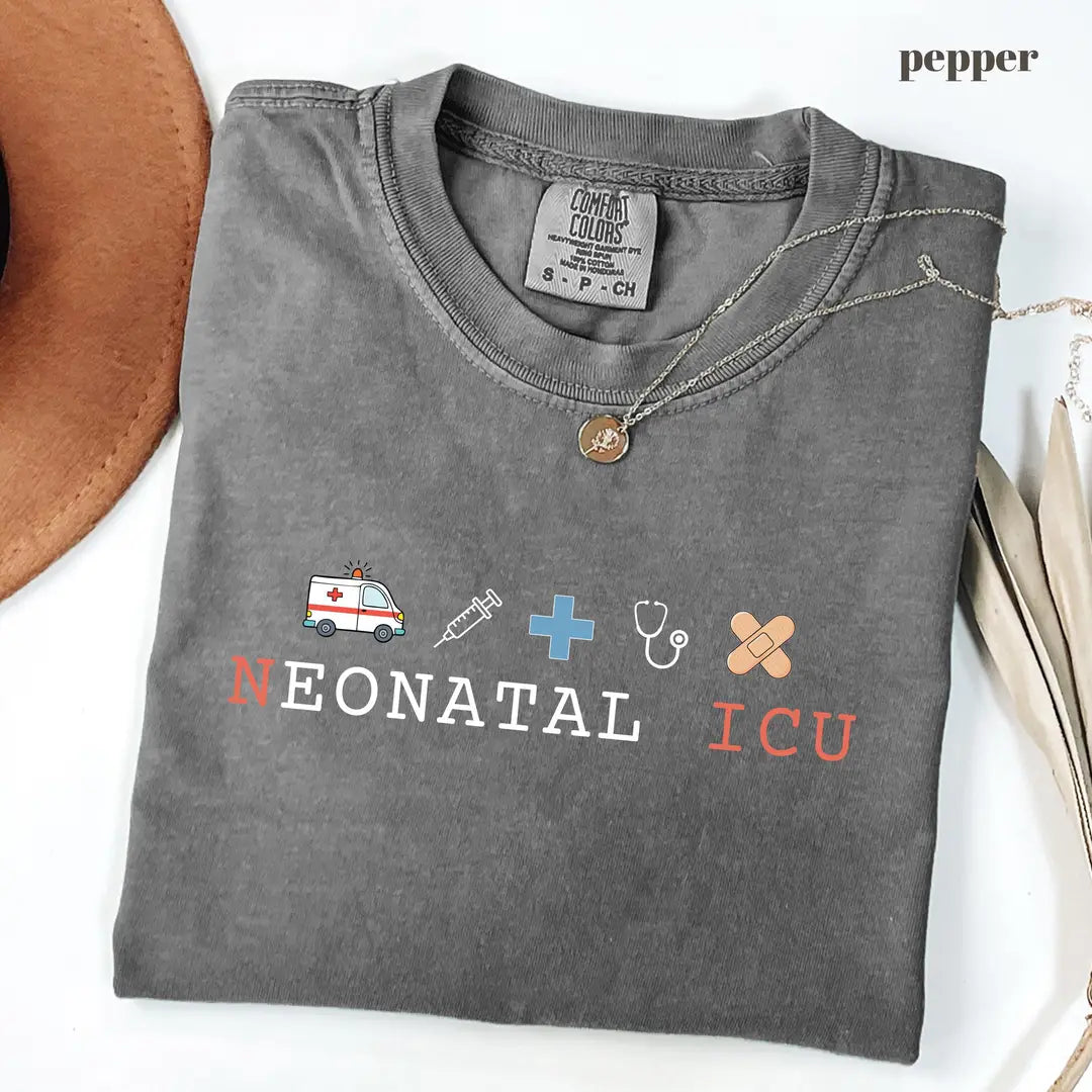 Comfort Colors 1717 T-shirt with NICU Nurse design alternate view