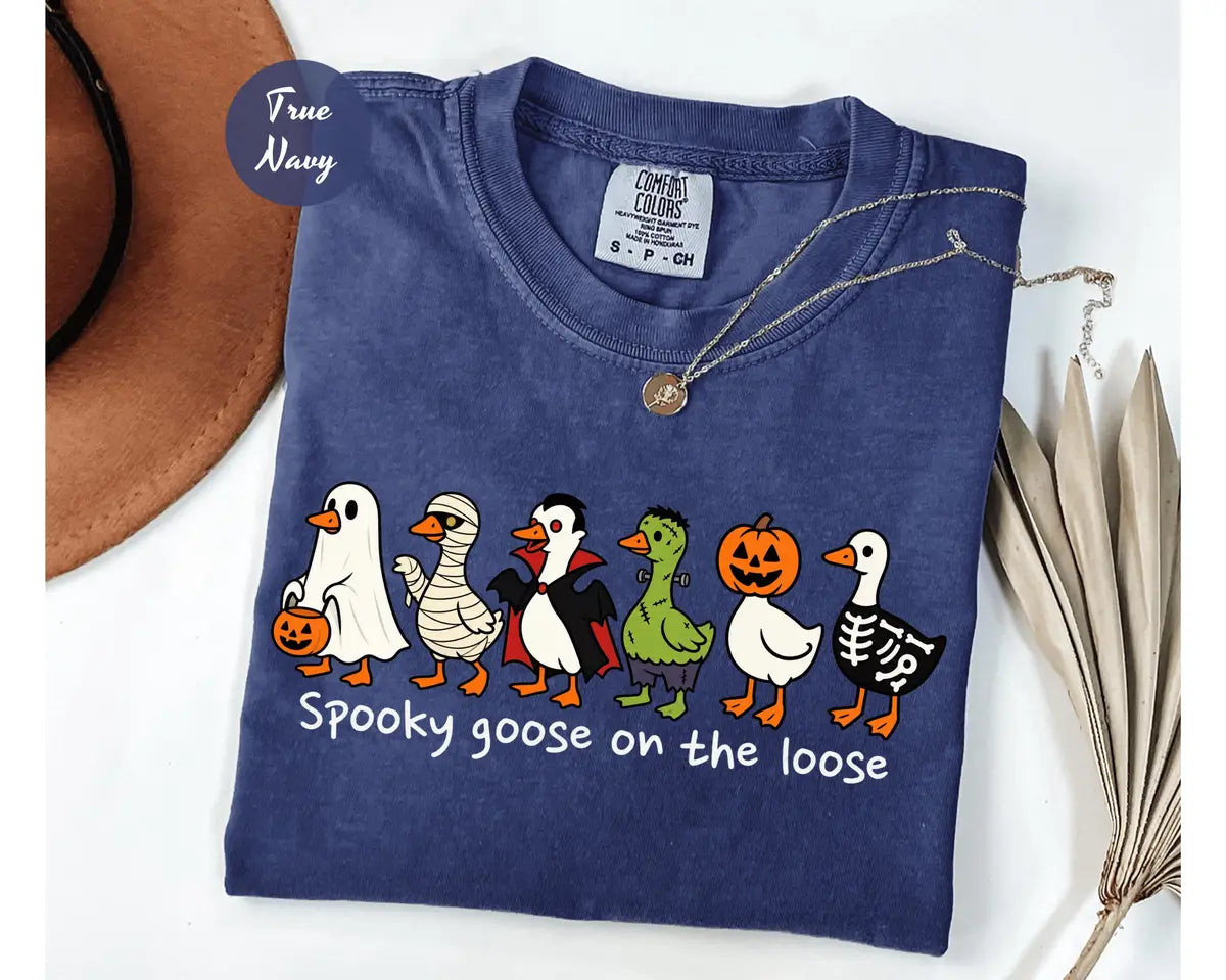 Comfort Colors 1717 T-shirt with Just a Spooky Goose design alternate view view 6