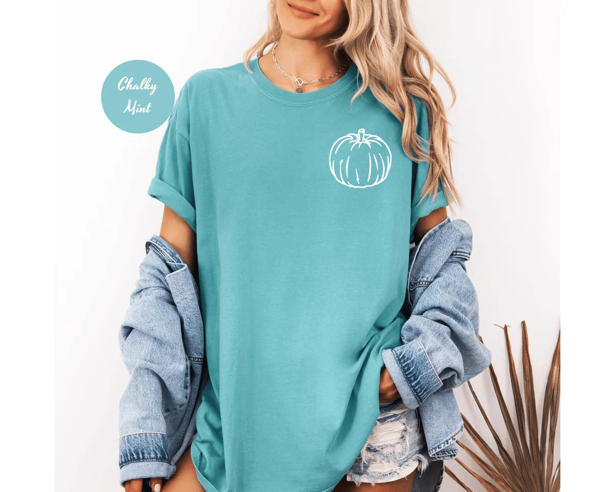 Comfort Colors 1717 T-shirt with Pumpkin design alternate view view 2
