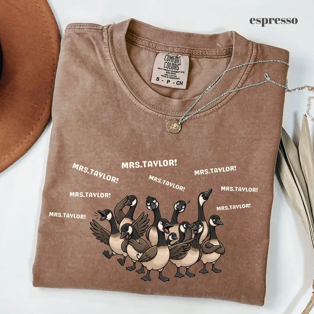 Espresso Comfort Colors 1717 T-shirt with Teacher design