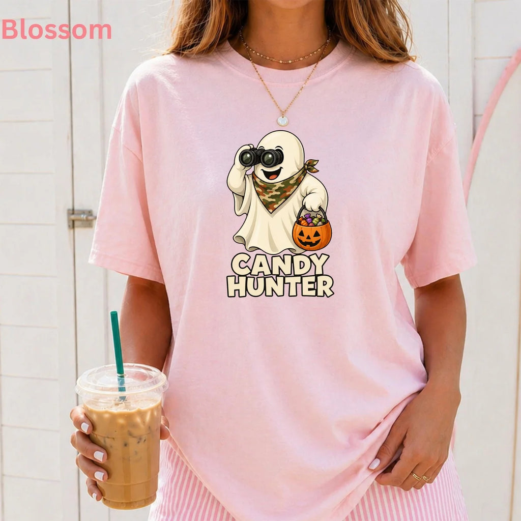 Candy Hunter Camo Halloween Comfort Colors T-Shirt alternate product view.