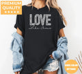 Black Comfort Colors 1717 T-shirt with Love Like Jesus design, alternate product view.