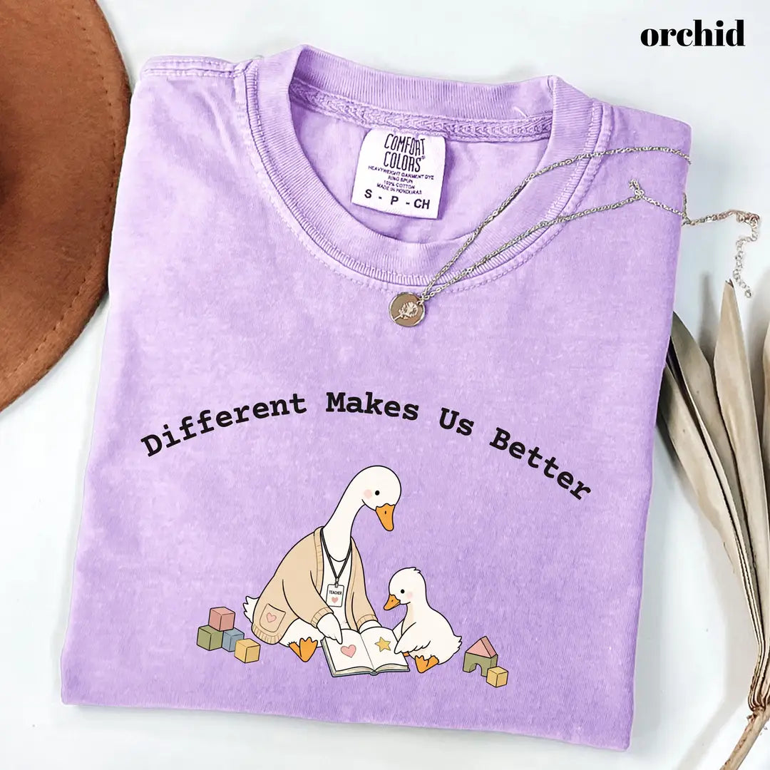 Comfort Colors 1717 T-shirt with Different Makes Us Better design alternate view