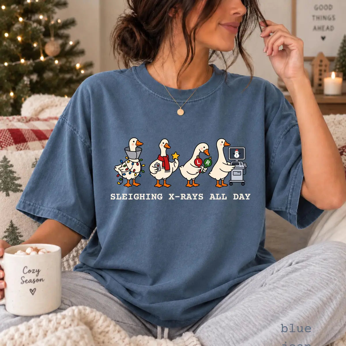 Comfort Colors 1717 T-shirt with Radiology Christmas design alternate view view 3