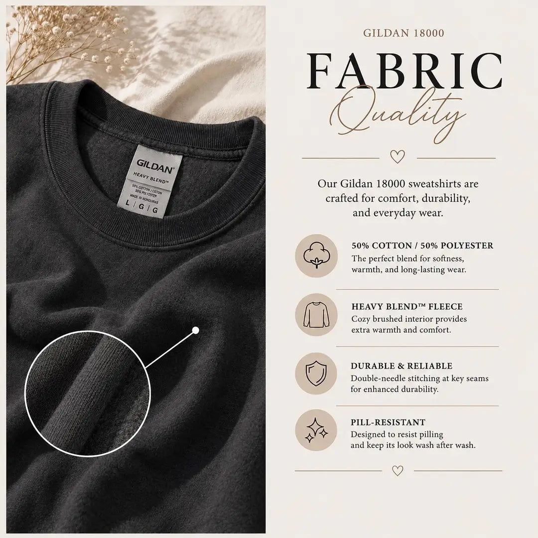 Close-up of the cotton and polyester fleece fabric with fabric quality details.