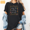 Black Comfort Colors 1717 T-shirt with Sorry for What My Face Said design, alternate product view.