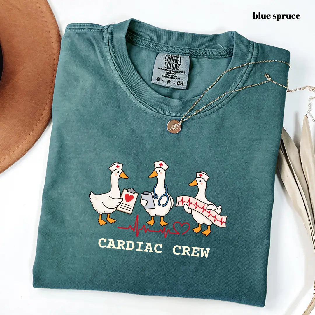 Comfort Colors 1717 T-shirt with Cardiac Nurse design alternate view