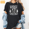 They Didn't Burn Witches 1692 - Women in Flames Comfort Colors T-Shirt alternate product view in Black.