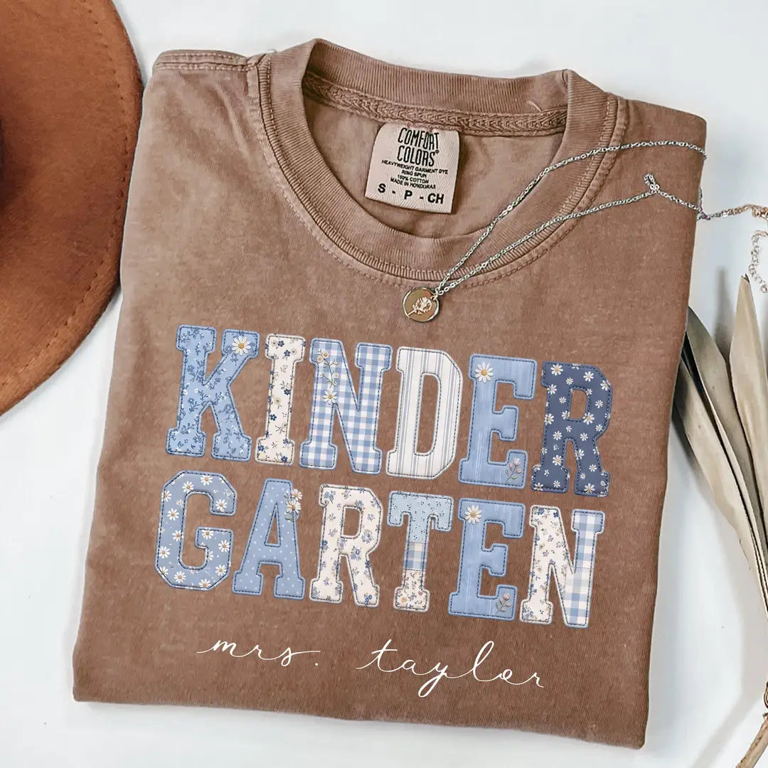 Comfort Colors 1717 T-shirt with Kindergarten Teacher design alternate view
