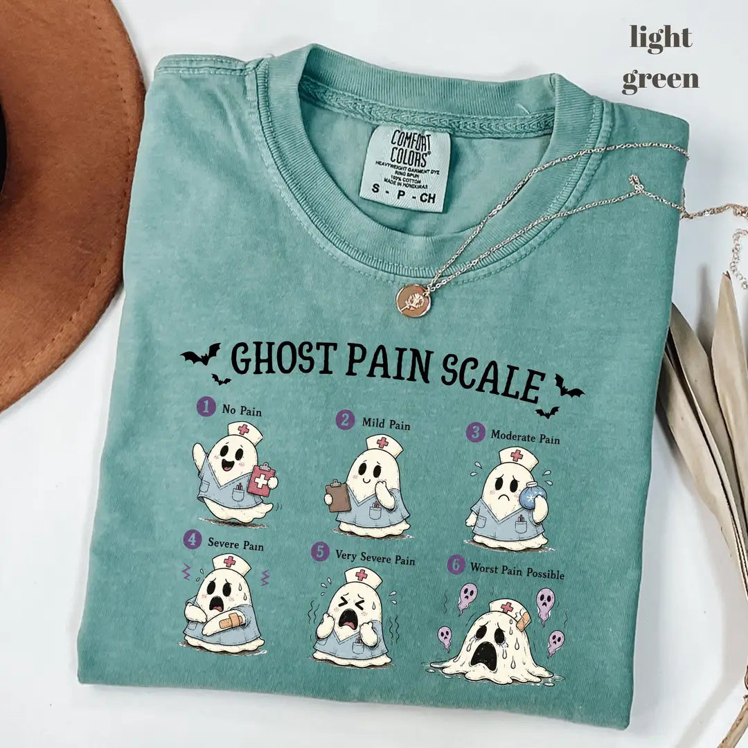 Comfort Colors 1717 T-shirt with Ghost Pain Scale Nurse design alternate view