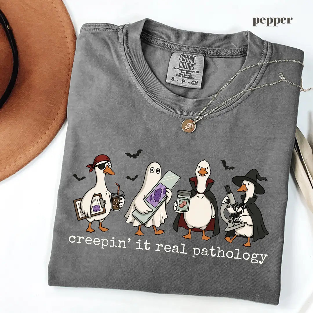 Pepper Comfort Colors 1717 T-shirt with Pathology Halloween design
