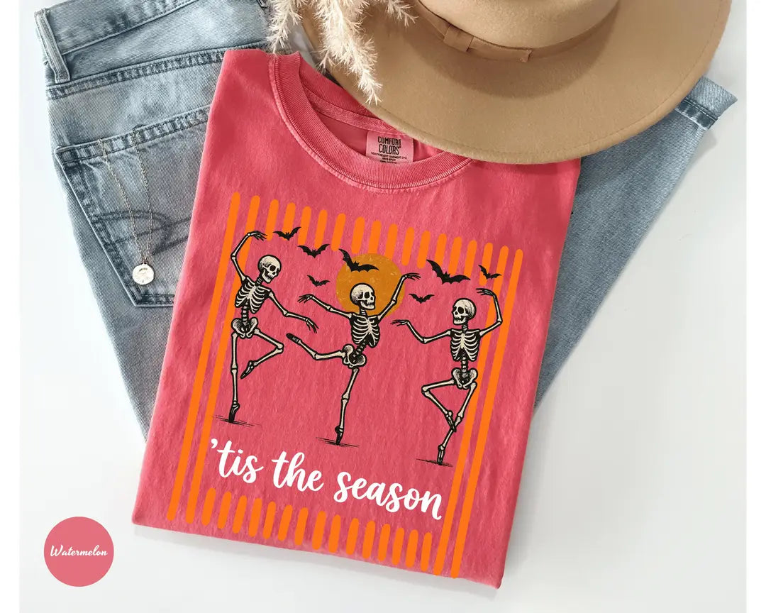 Comfort Colors 1717 T-shirt with Dancing Skeleton design alternate view view 4