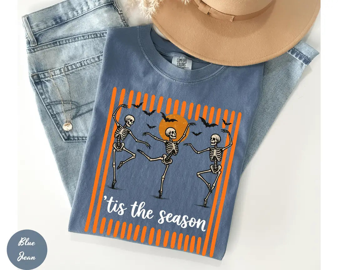 Comfort Colors 1717 T-shirt with Dancing Skeleton design alternate view view 3