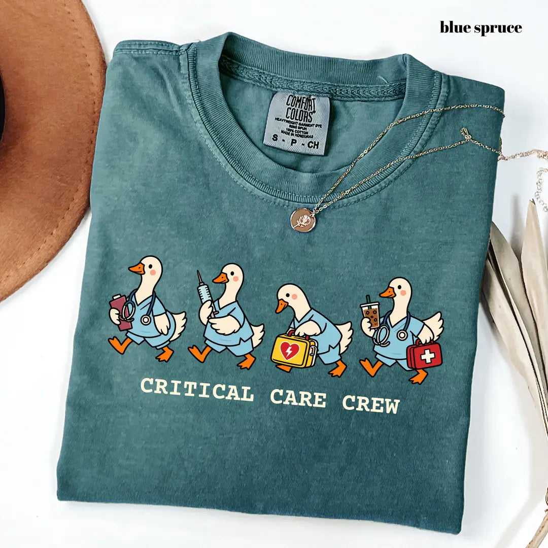 Comfort Colors 1717 T-shirt with ICU Nurse design alternate view