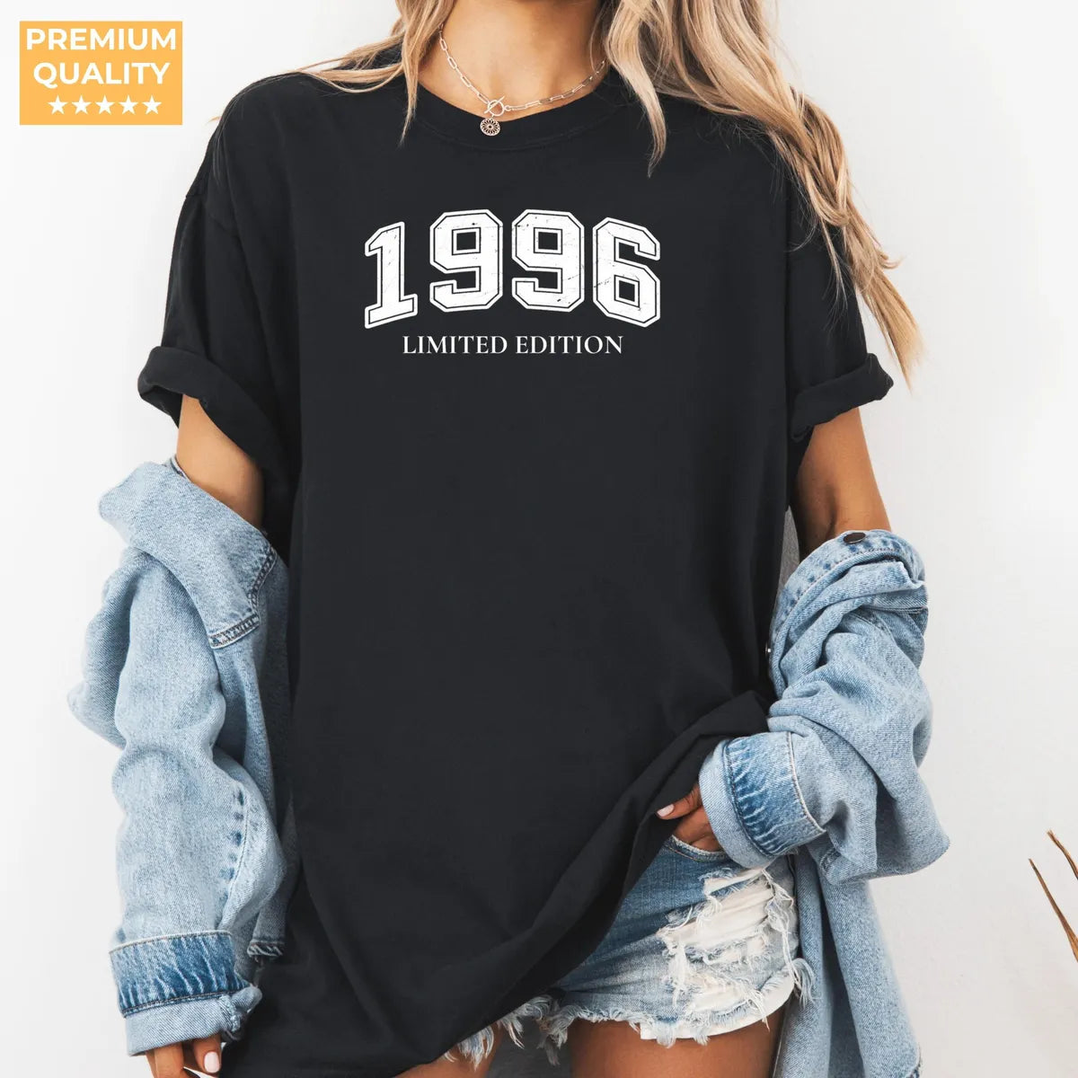 Comfort Colors 1717 T-shirt with Birth year design, alternate product view.