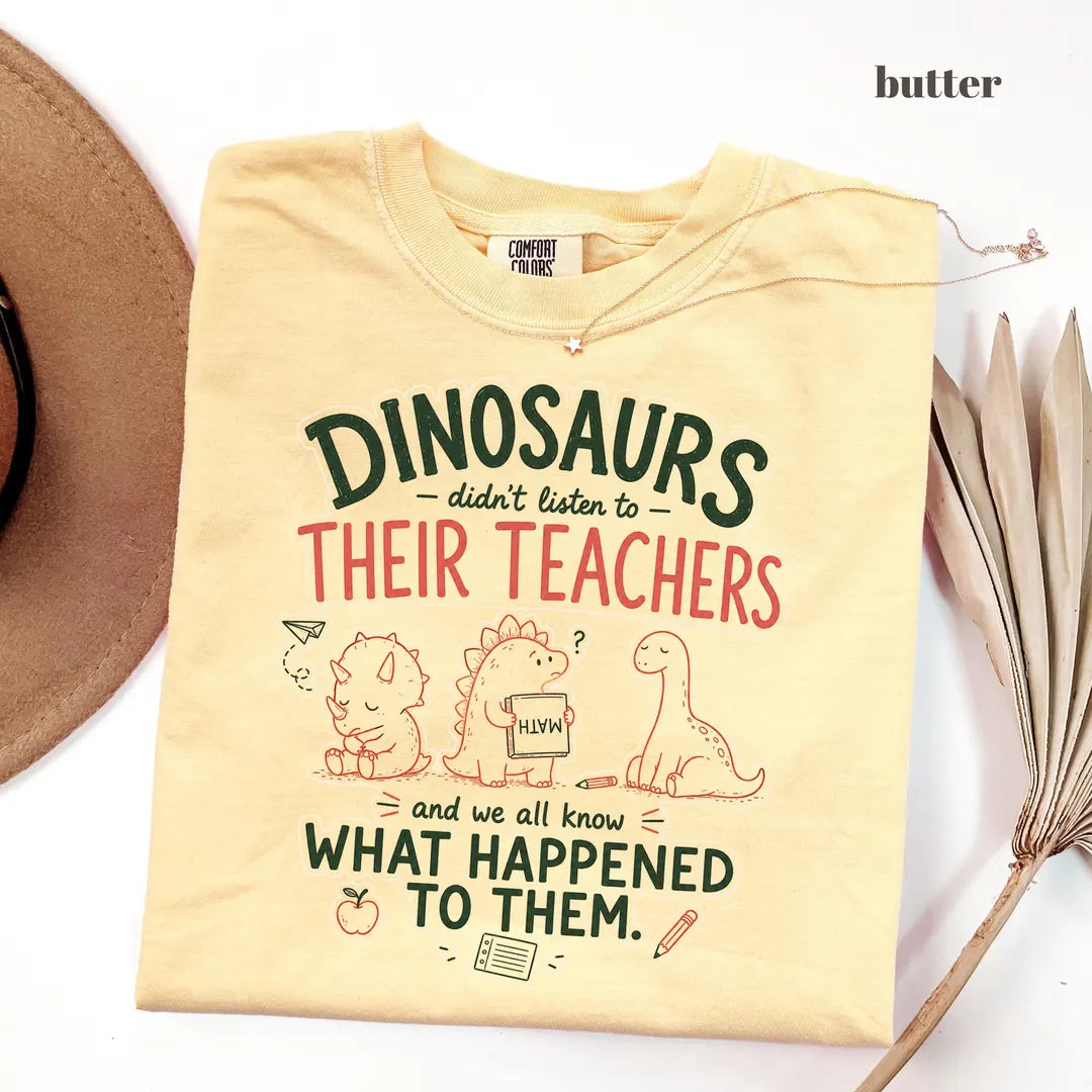 Butter Comfort Colors 1717 T-shirt with Funny Teacher design