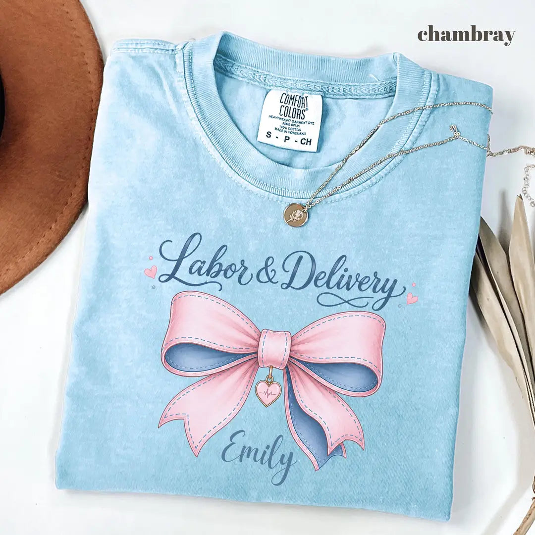 Comfort Colors 1717 T-shirt with Labor and Delivery Nurse design alternate view view 3