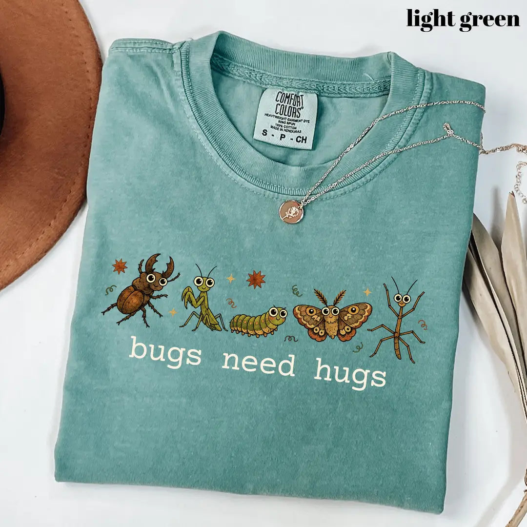 Comfort Colors 1717 T-shirt with Bugs Need Hugs design alternate view view 2
