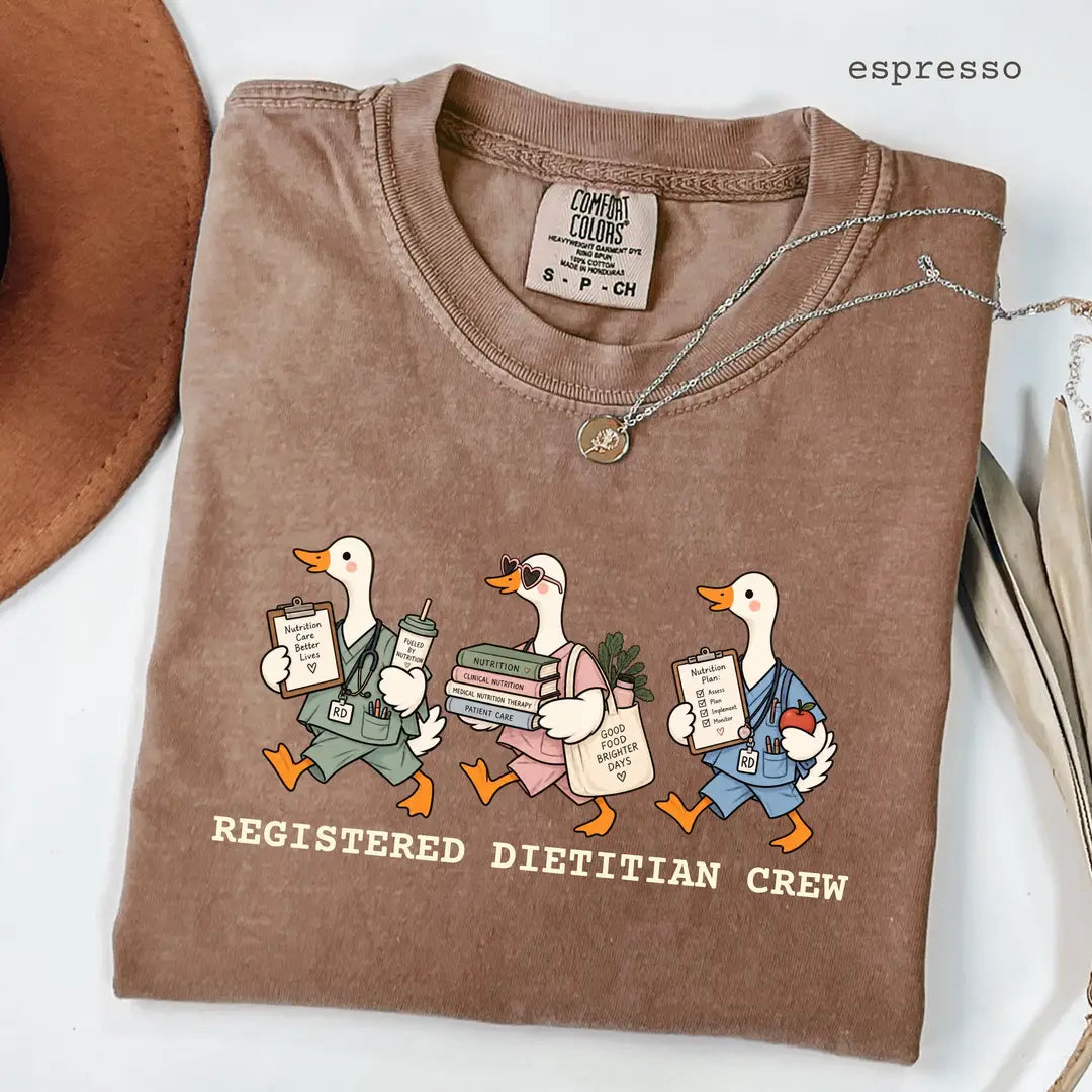 Espresso Comfort Colors 1717 T-shirt with Registered Dietitian design