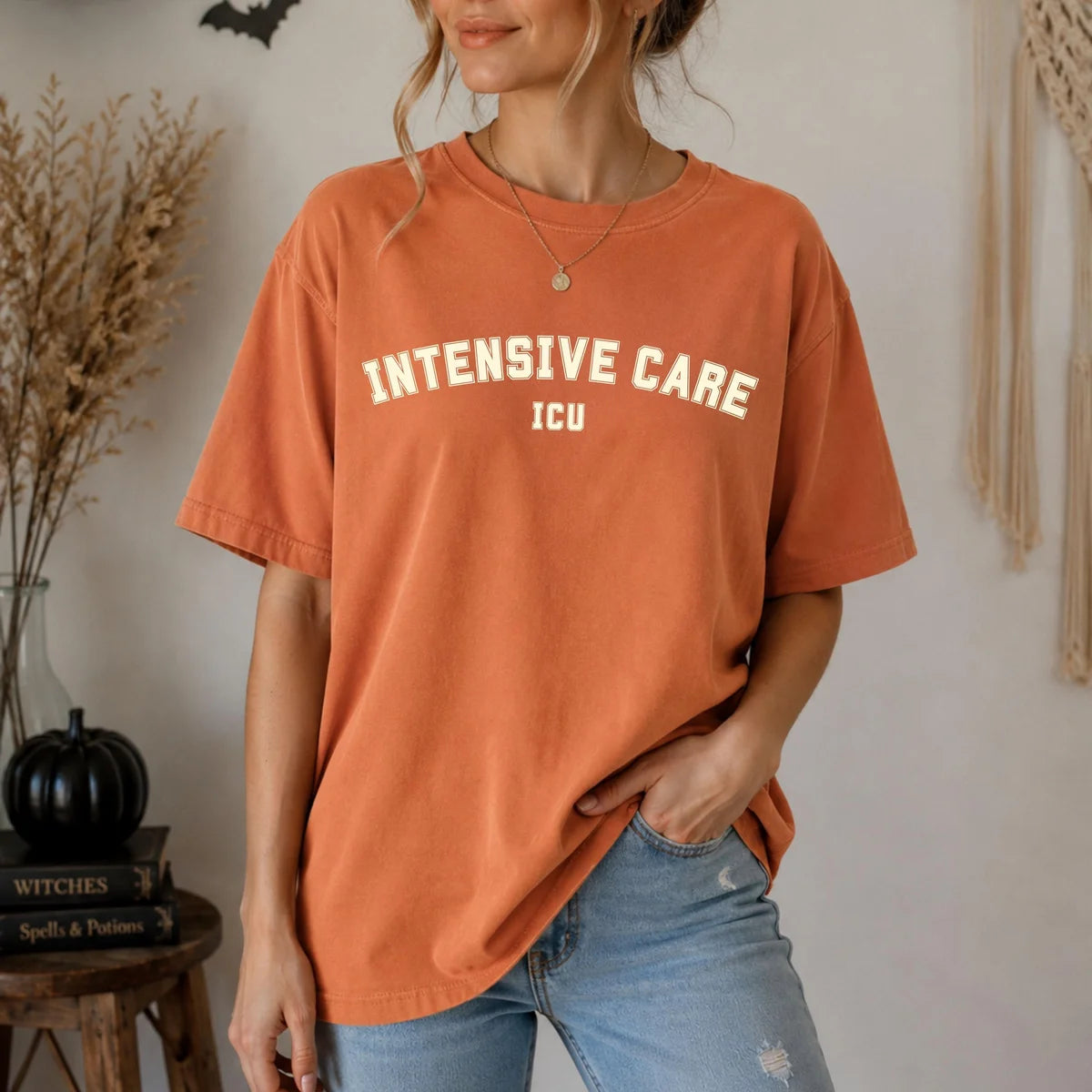 Comfort Colors 1717 T-shirt with ICU Nurse design alternate view view 5