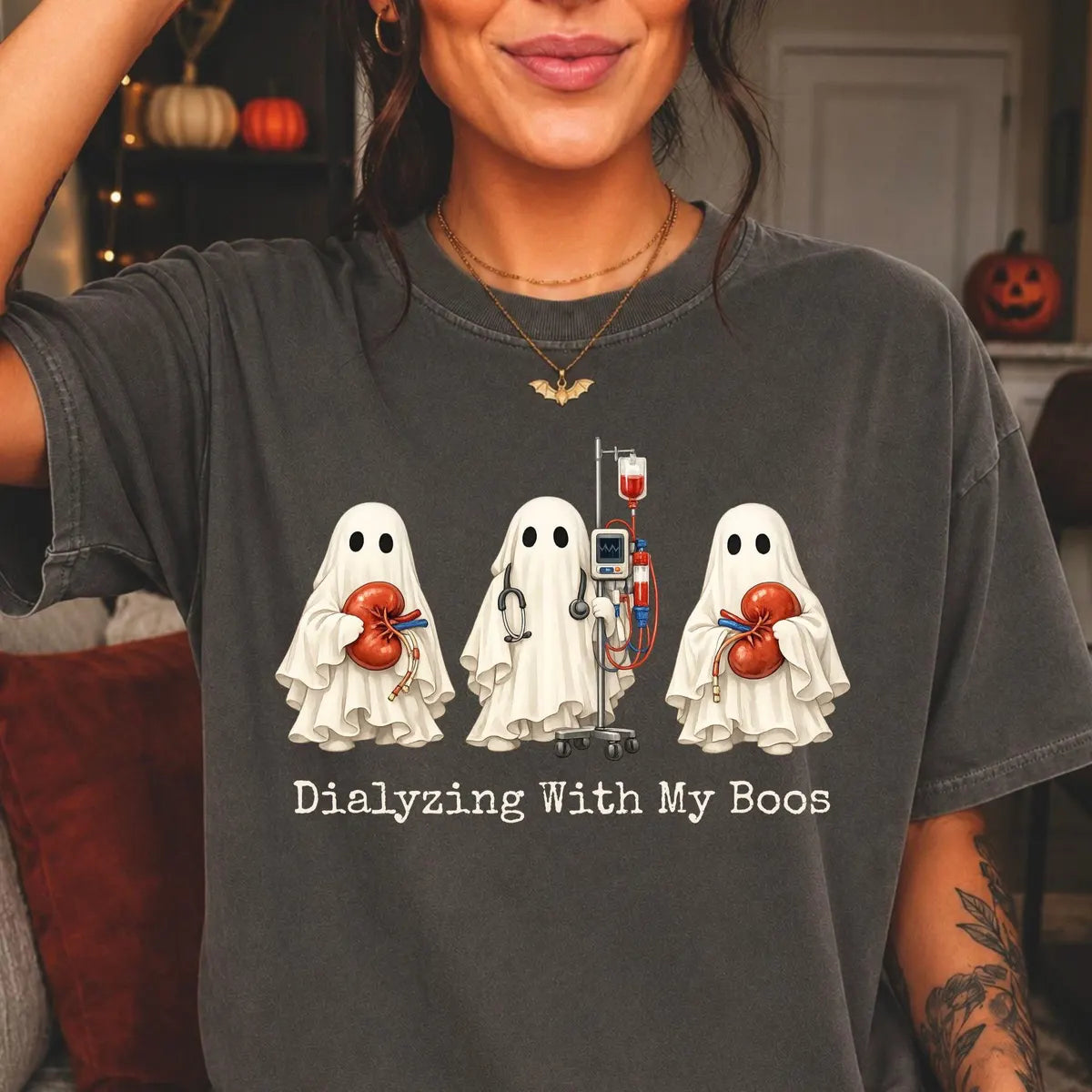 Comfort Colors 1717 T-shirt with Dialyzing With My Boos design alternate view