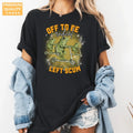 Black Comfort Colors 1717 T-shirt with Radical Left Frog on Scooter Political Meme design, alternate product view.