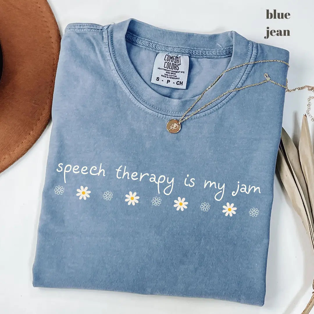 Comfort Colors 1717 T-shirt with Speech Therapy Is My Jam design alternate view