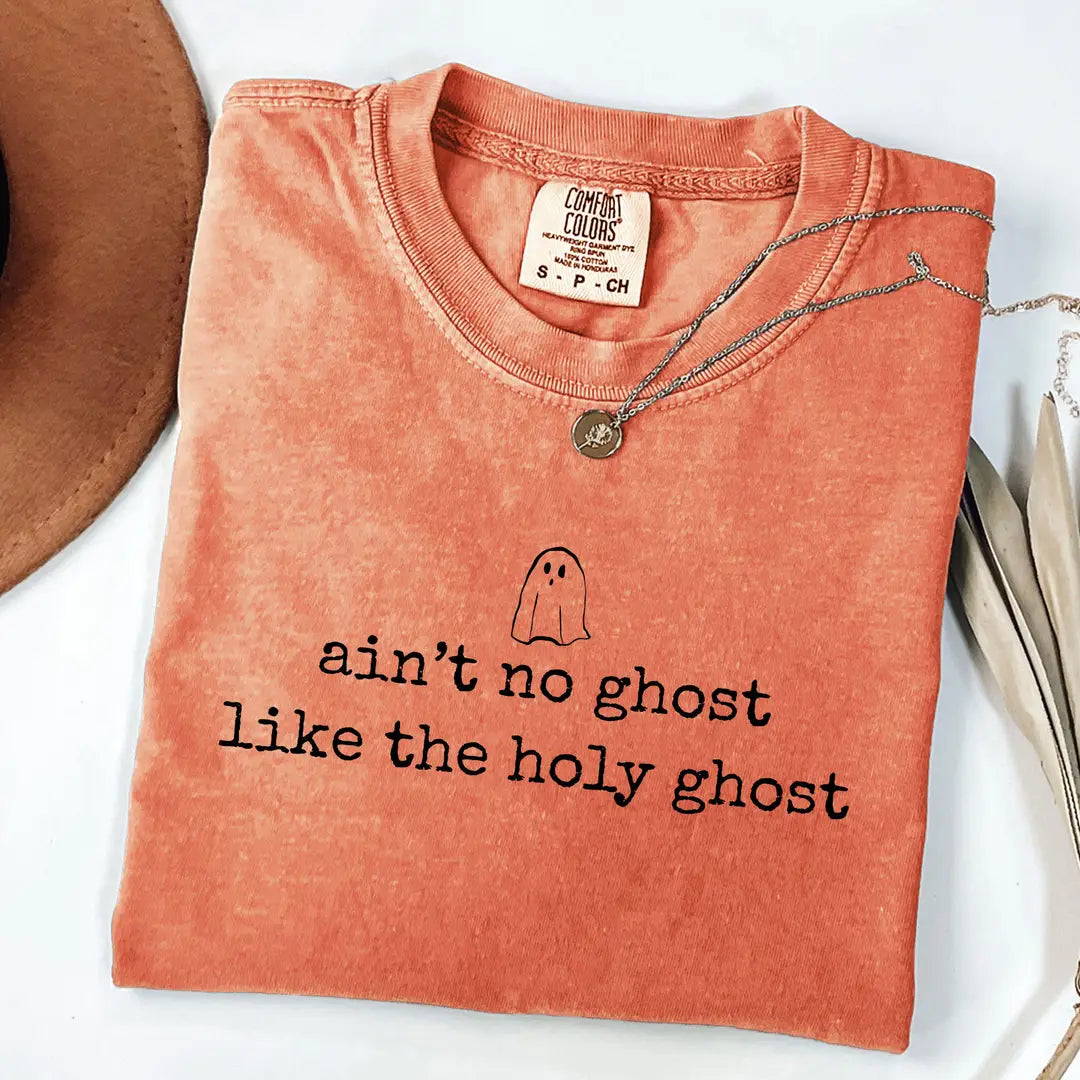 Comfort Colors 1717 T-shirt with Aint No Ghost Like the Holy Ghost design alternate view