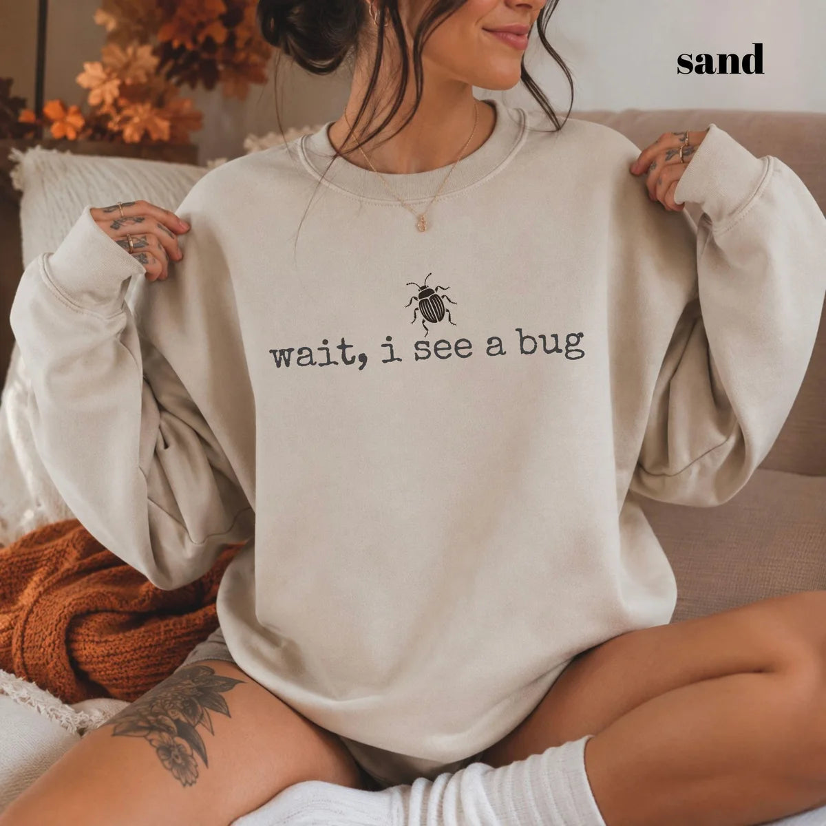 Comfort Colors 1717 T-shirt with Wait I See a Bug design alternate view view 2
