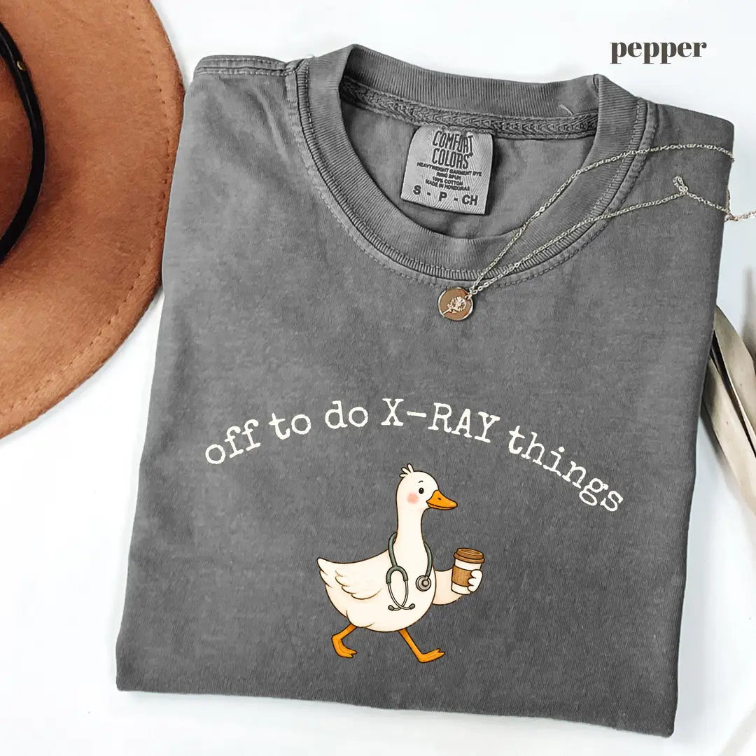 Pepper Comfort Colors 1717 T-shirt with Off To Do X-Ray Things design