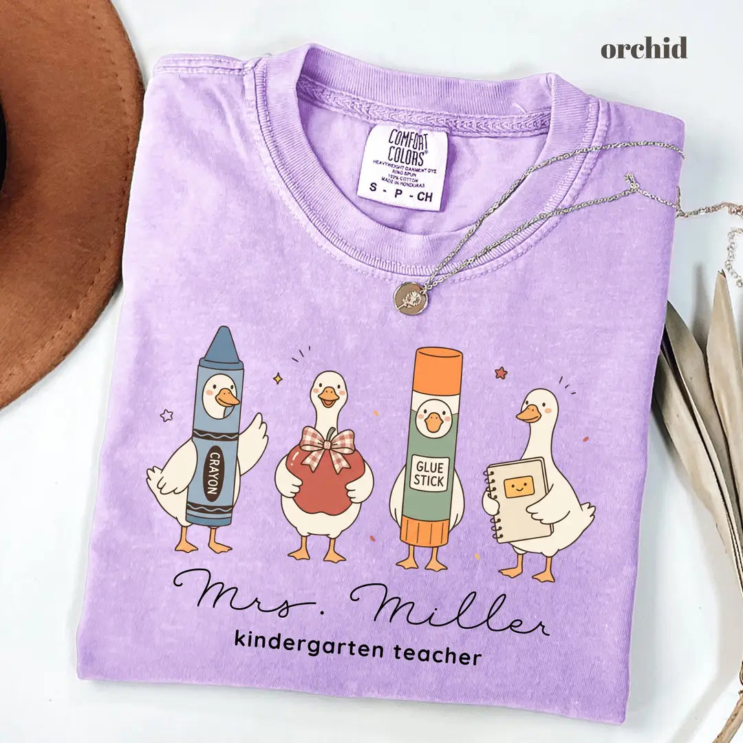 Comfort Colors 1717 T-shirt with First Grade Teacher design alternate view view 3