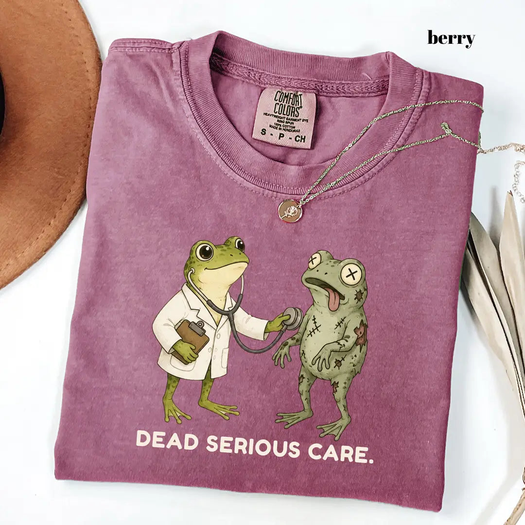 Comfort Colors 1717 T-shirt with Dead Serious Care design alternate view view 5
