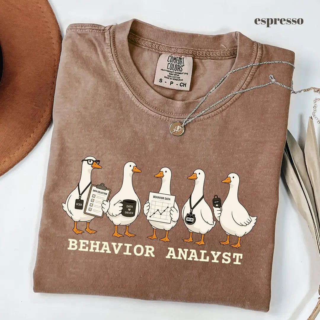 Espresso Comfort Colors 1717 T-shirt with Behavior Analyst design