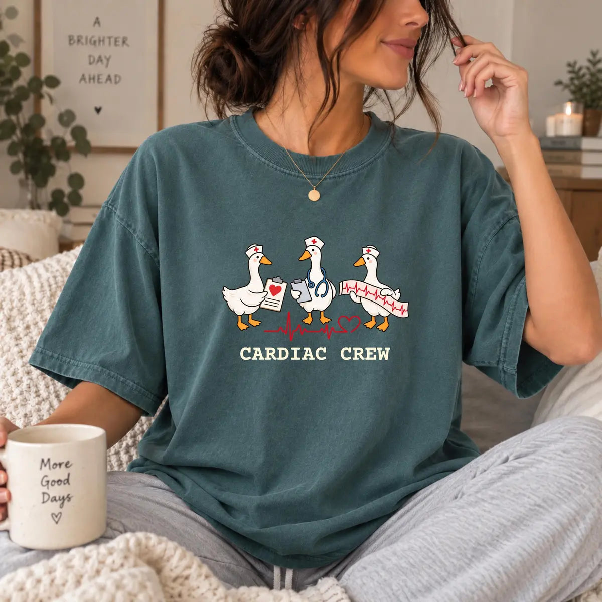 Comfort Colors 1717 T-shirt with Cardiac Nurse design alternate view view 2
