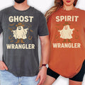 Ghost Wrangler & Spirit Wrangler - Matching Halloween Comfort Colors T-Shirt hero view.