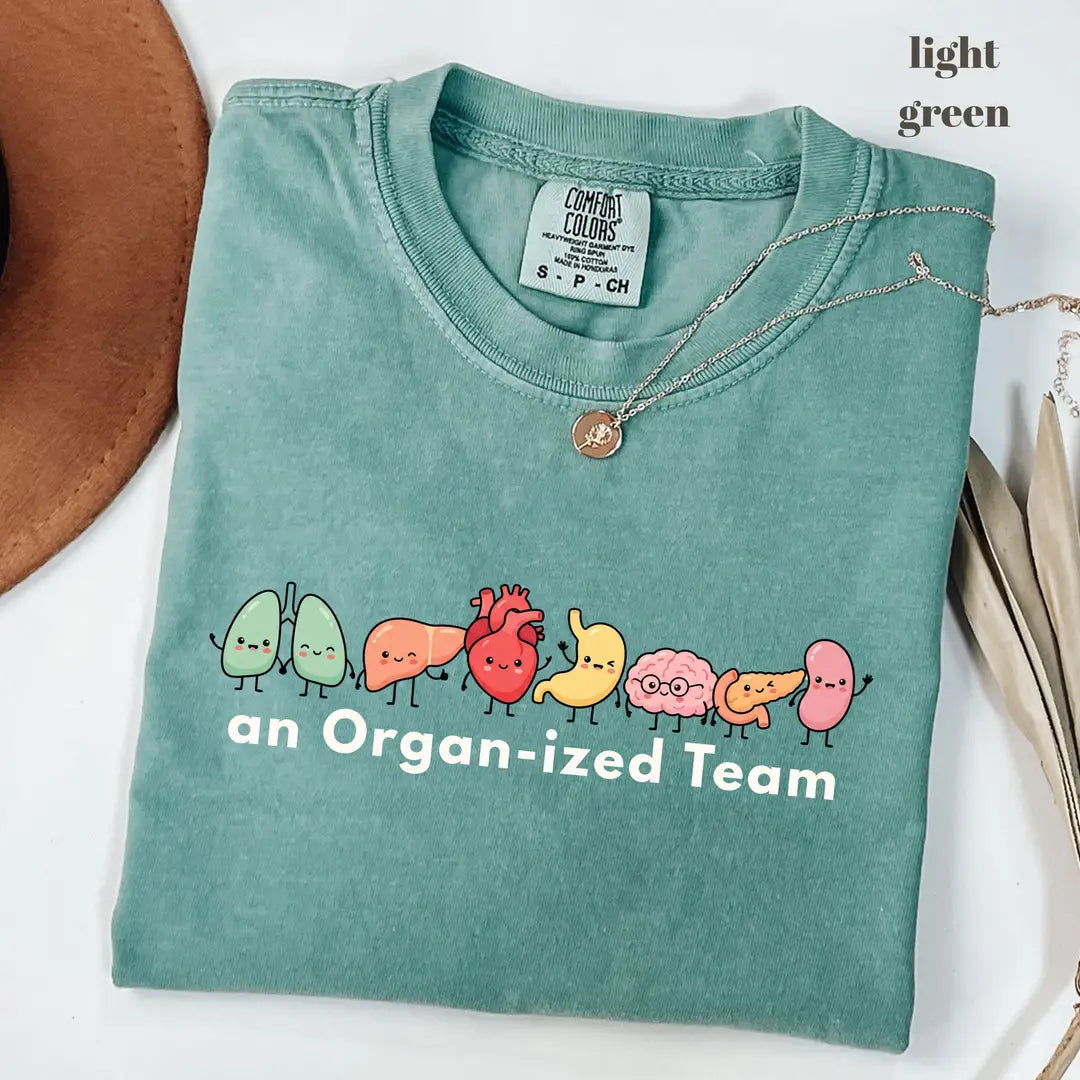 Comfort Colors 1717 T-shirt with Organ-ized Team design alternate view view 5