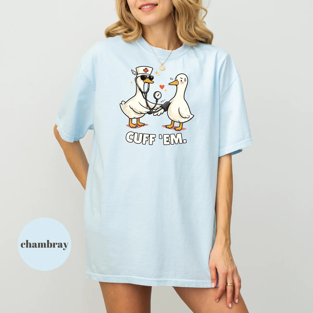 Comfort Colors 1717 T-shirt with Funny Goose Nurse design alternate view view 2