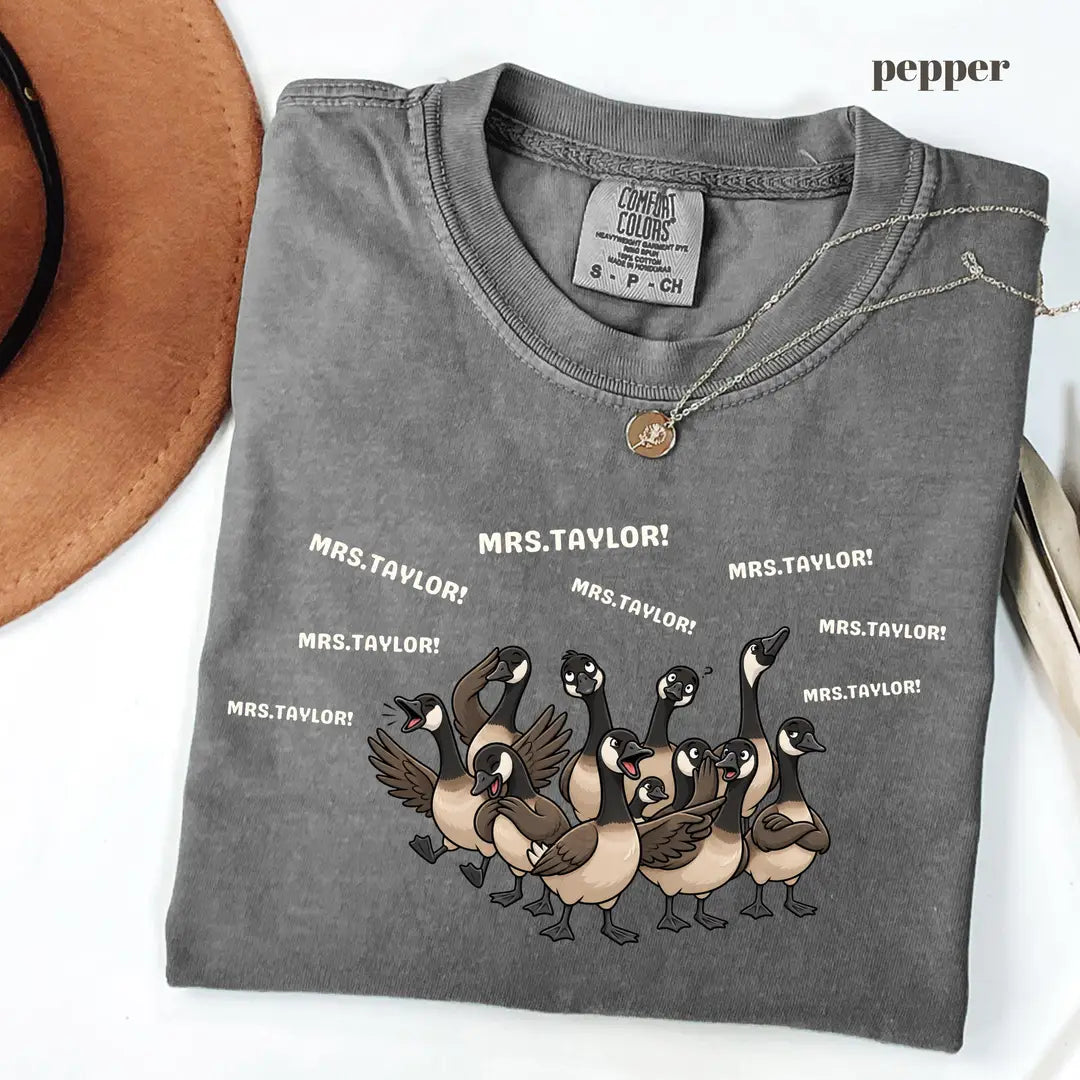 Pepper Comfort Colors 1717 T-shirt with Teacher design