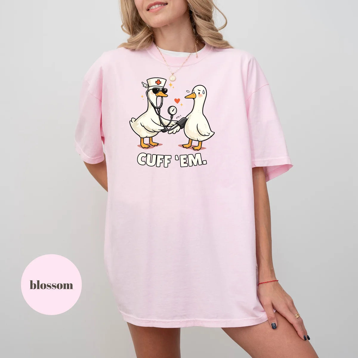 Comfort Colors 1717 T-shirt with Funny Goose Nurse design alternate view