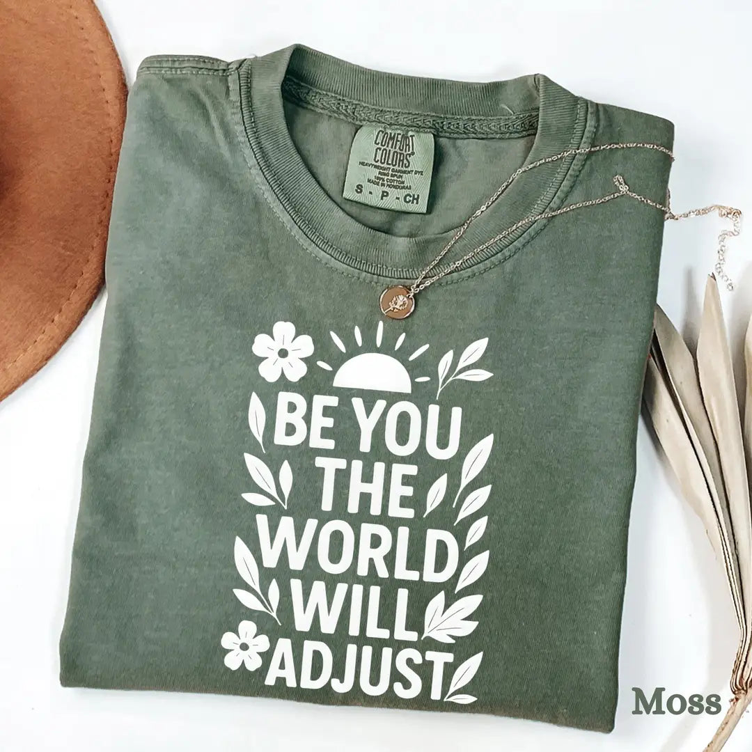 Moss Comfort Colors 1717 T-shirt with Inspirational design, alternate product view.
