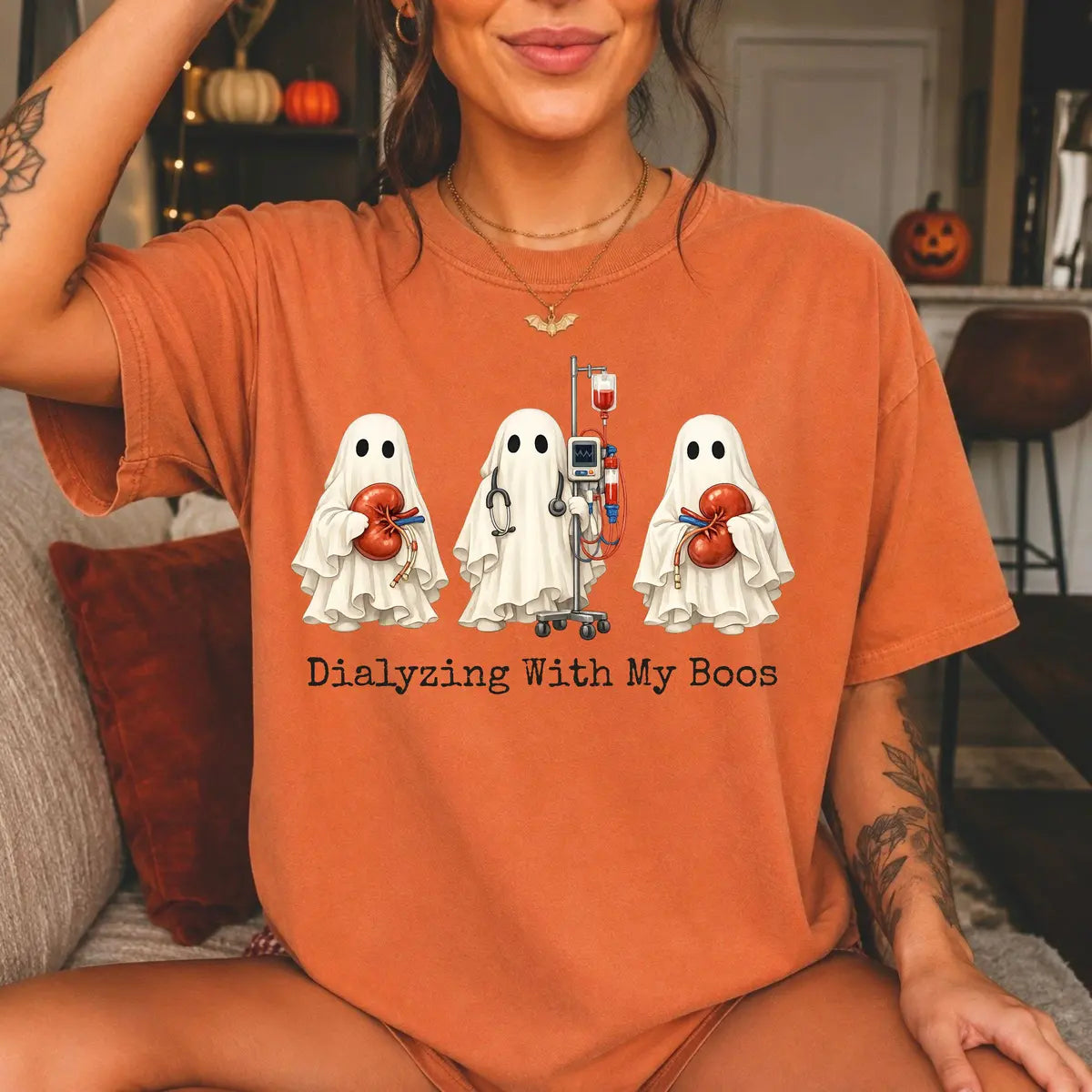 Comfort Colors 1717 T-shirt with Dialyzing With My Boos design alternate view view 2