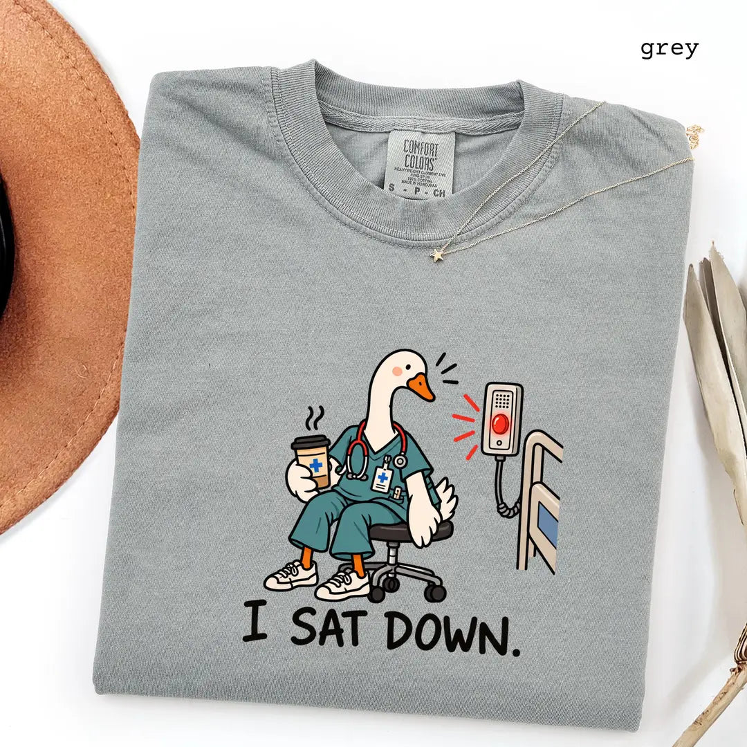 Comfort Colors 1717 T-shirt with Nurse Humor design worn by a model